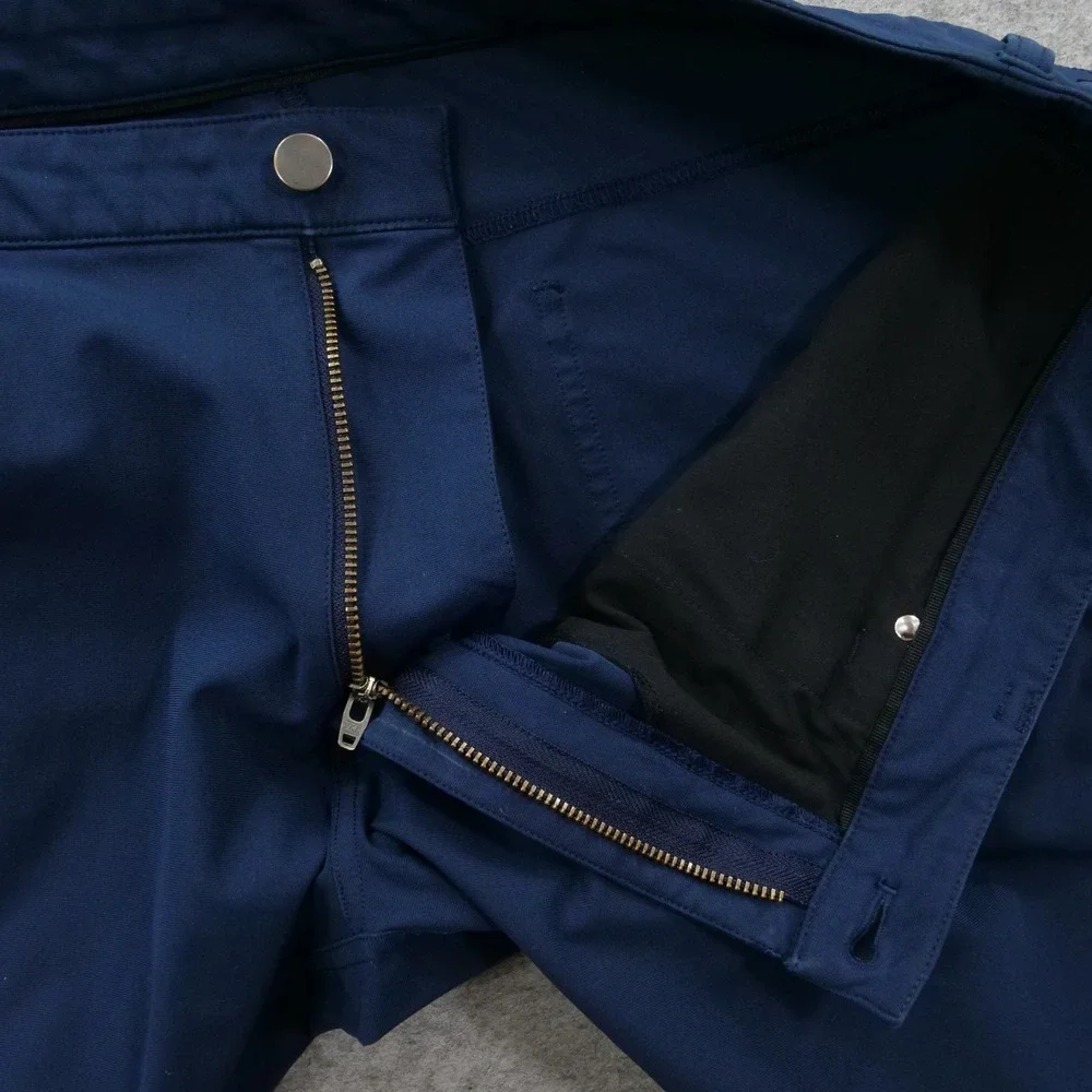 Lululemon Pants Mens 38 Blue ABC Slim Straight Flat Front Pockets Golf